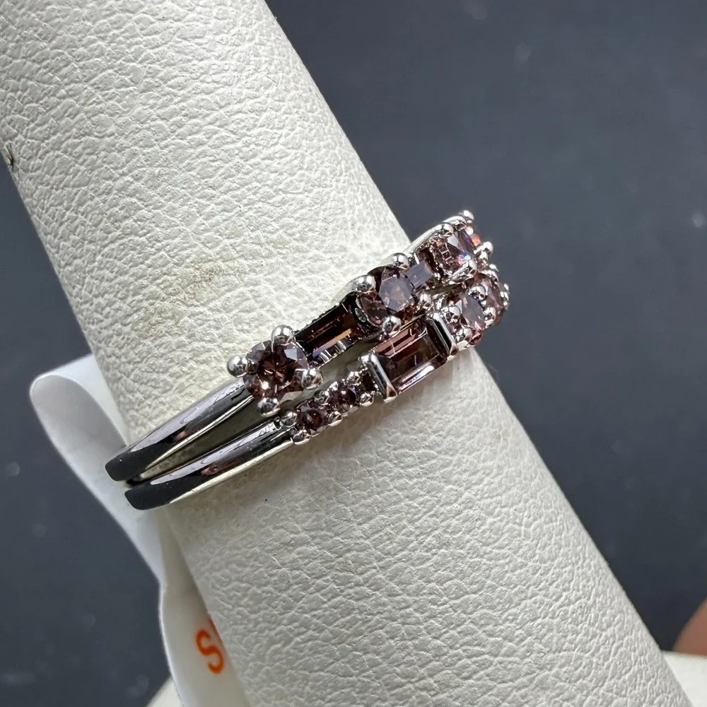 Bomb Party The Ana Ring Size 6 Ring Brown Tourmaline CZ RBP4634‎ Rhodium